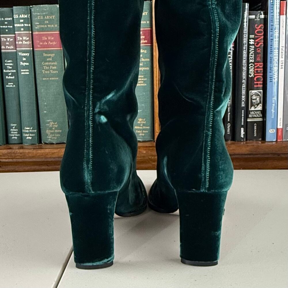 NWOT Tamara Mellon Eclipse 75 Velvet Over The Knee Square Toe 39 or 8-8.5 Boot - Picture 7 of 9